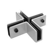 OfficeSource SafeGuard Barrier Collection X-Shaped Bracket (For 6MM Acrylic Screens) - Silver
