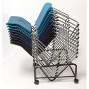 OfficeSource Stacked Seating Black Chair Dolly - Black