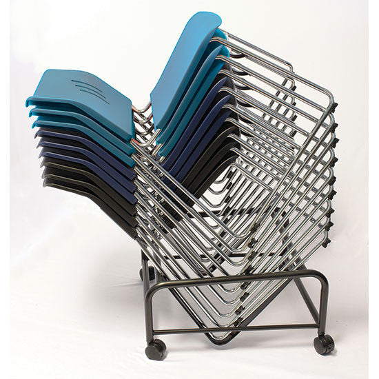 OfficeSource Stacked Seating Black Chair Dolly - Black