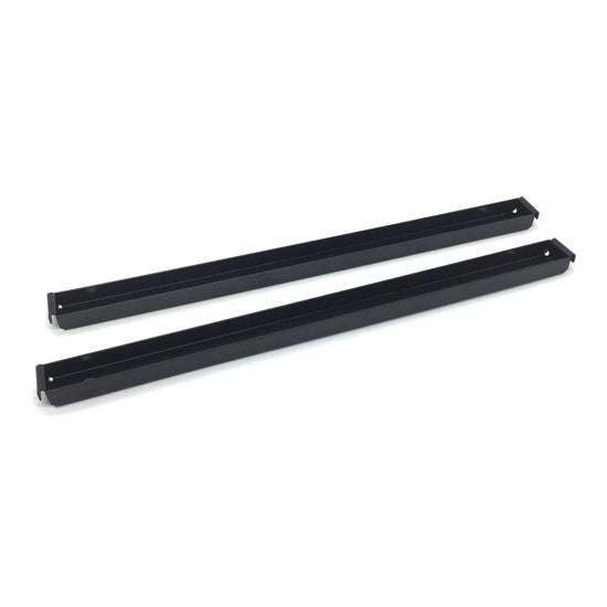 OfficeSource Lateral File  Double Rail Hanging Front to Back Filing Rail - Set of 2 - Black