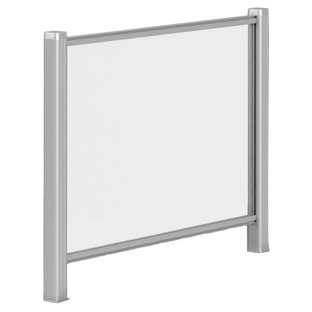 60" Wide Clear Acrylic Panel Includes Transaction Spacing And 24" Borders Posts