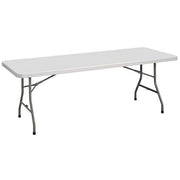 OfficeSource  Rectangular Plastic Blow-Molded Folding Table 60'W x 30'D - Gray with Charcoal Legs