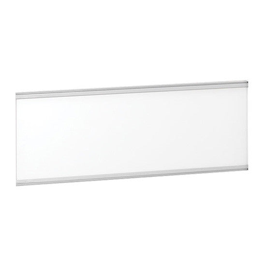 OfficeSource Borders II Frosted Acrylic Panel w/Silver Frame - 36"W x 12"H