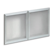 OfficeSource  Optional Silver Glass Hutch Doors - For OS141OH or OS209OH Open Hutches