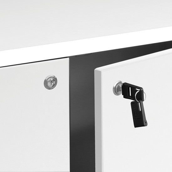 OfficeSource Laminate Hutch Door Lock - Black