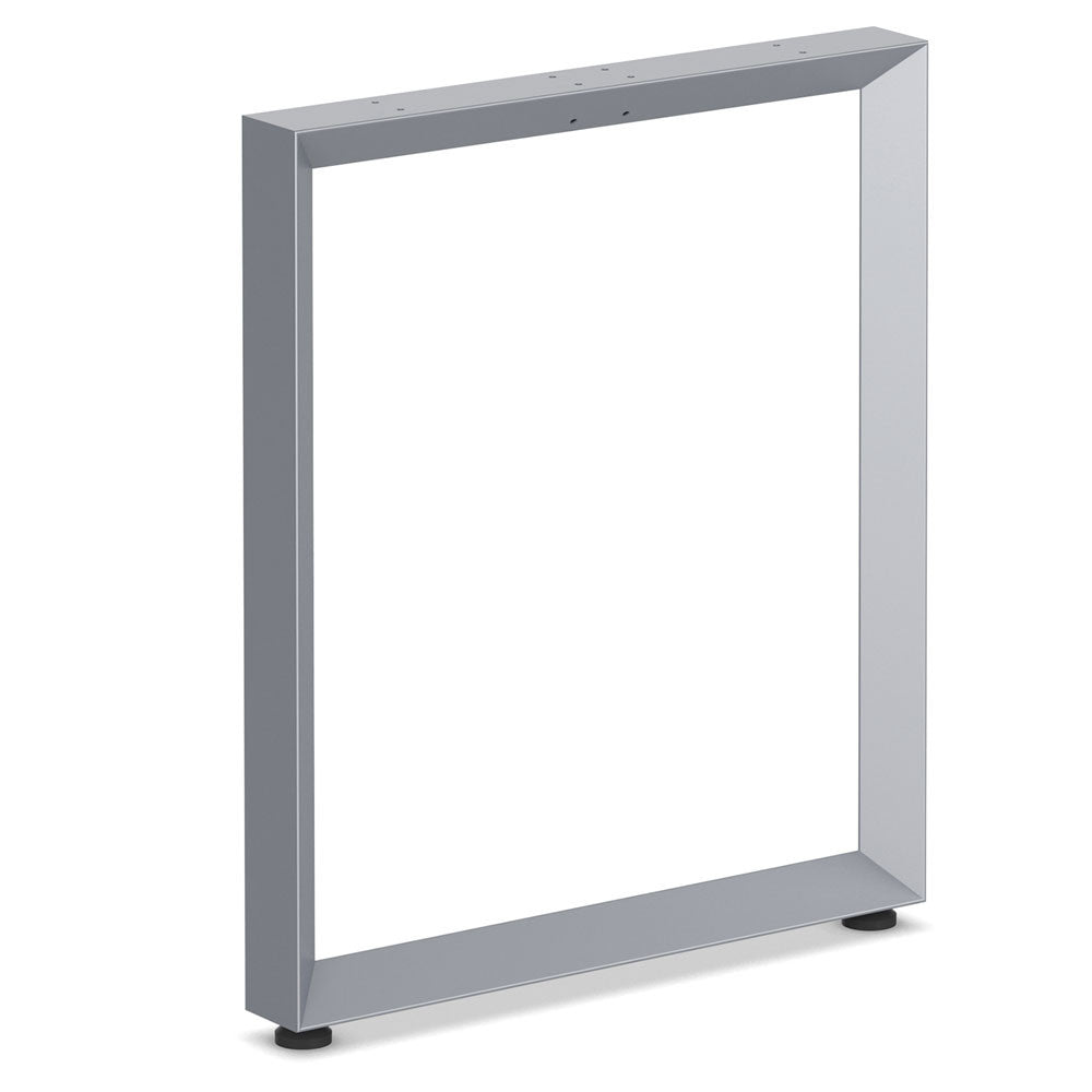OfficeSource Variant Collection Beveled Style Leg Base - 23.8"W - Silver