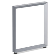 OfficeSource Variant Collection Beveled Style Leg Base - 23.8"W - Silver
