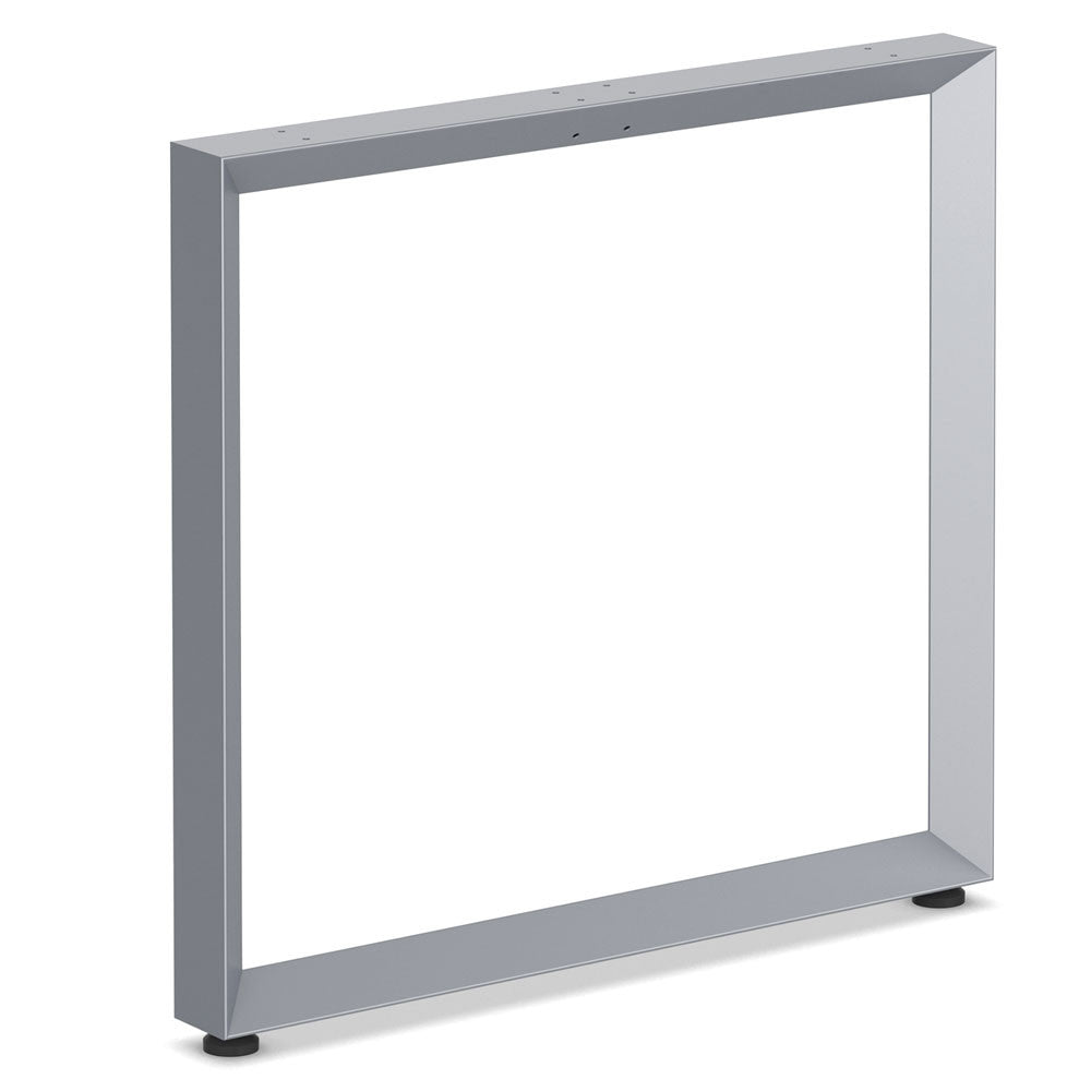 OfficeSource Variant Collection Beveled Style Leg Base - 29.9"W - Silver