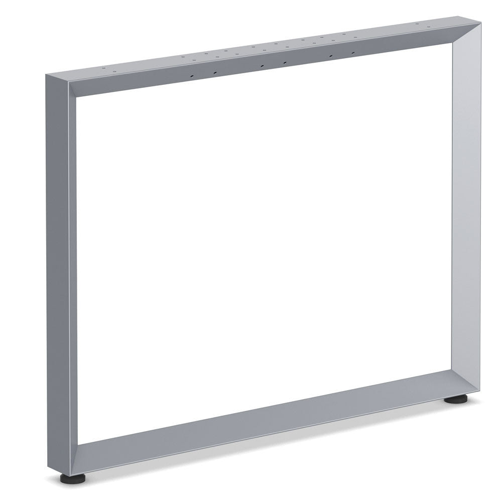 OfficeSource Variant Collection Beveled Style Leg Base - 35.8"W - Silver