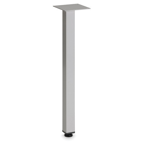 OfficeSource Variant Collection Square Single Post Leg - Silver