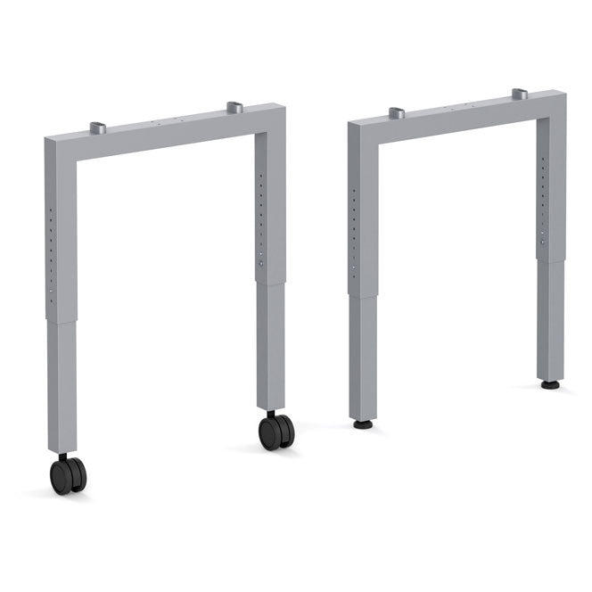 OfficeSource Variant Collection Adjustable Height Unite Leg Base - 24" - Silver