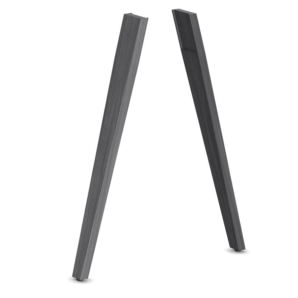 OfficeSource OS Conference/Multi-Purpose Oblique Wood Legs - Coastal Gray