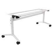 OfficeSource Training Tables T-Flip Top Table Leg - 46"W x 23"D - White