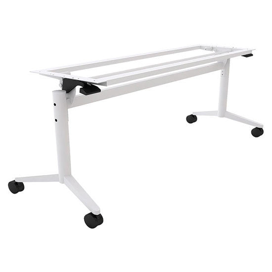 OfficeSource Training Tables T-Flip Top Table Leg - 46"W x 23"D - White