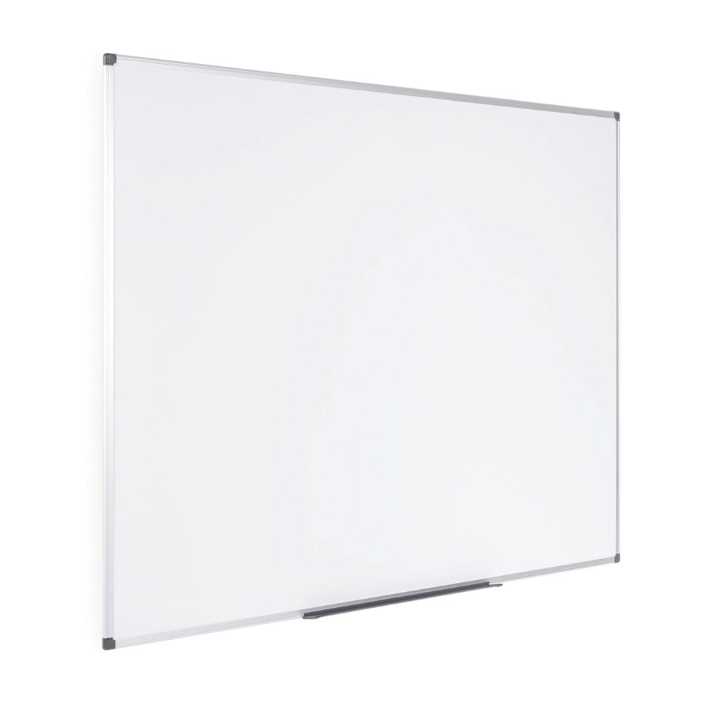 OfficeSource ViZual Magnetic Steel Board with Aluminum Frame - 48" x 96" - White