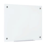 OfficeSource ViZual Magnetic Glass Dry-Erase Board - 24" x 36" - White
