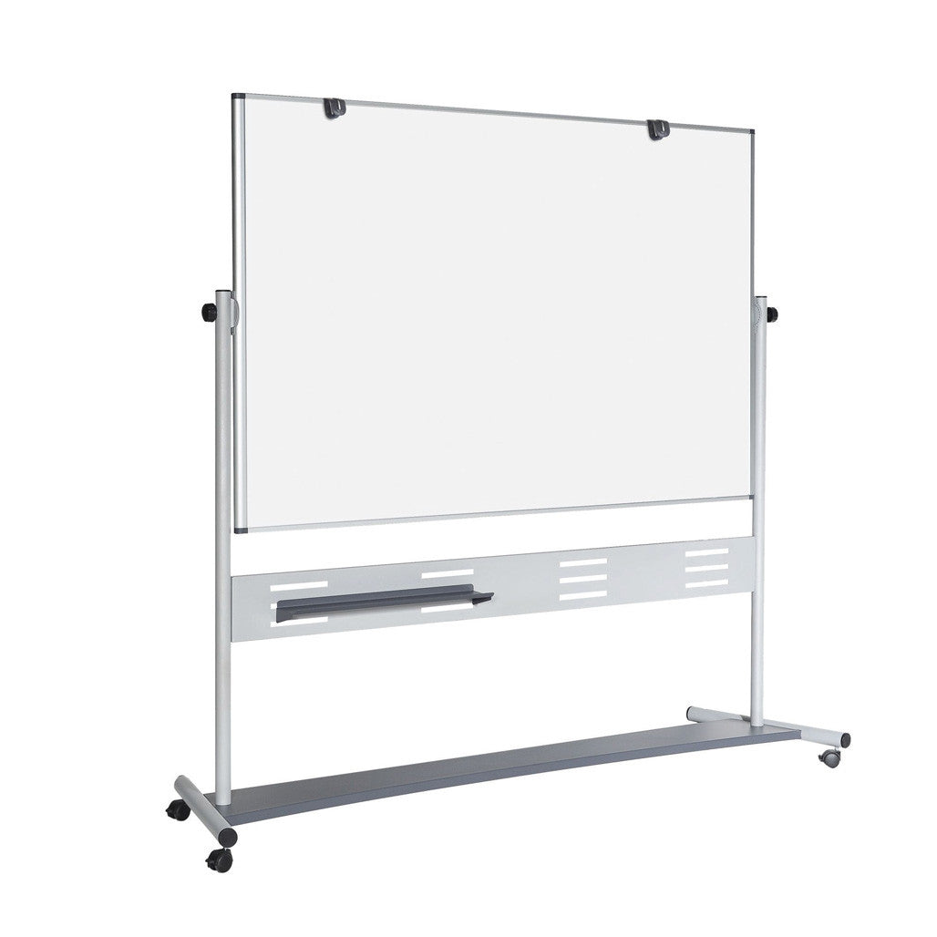 OfficeSource ViZual Dry-Erase Mobile Revolving Easel - 48" x 72" - White