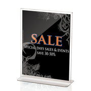 Sign Holder, Premium Upright Vertical Sign/Photo Holder, 8 1/2"W x 11"H