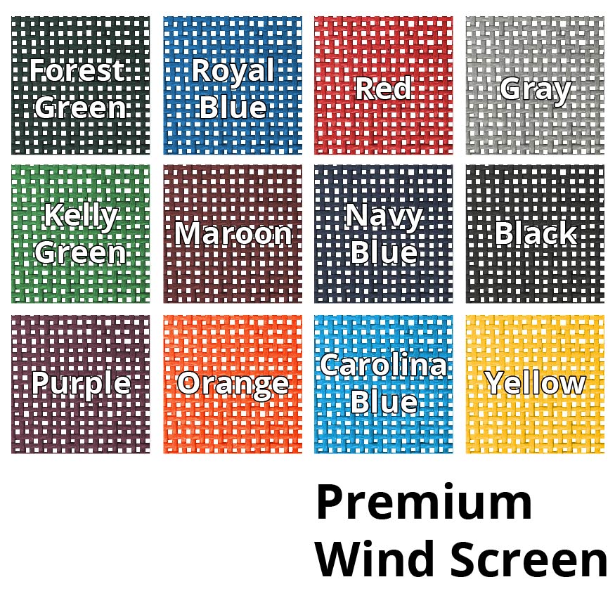 Wind Screen - Premium  (14 oz. Vinyl Coated Polyester Mesh) (5 ft. Height)