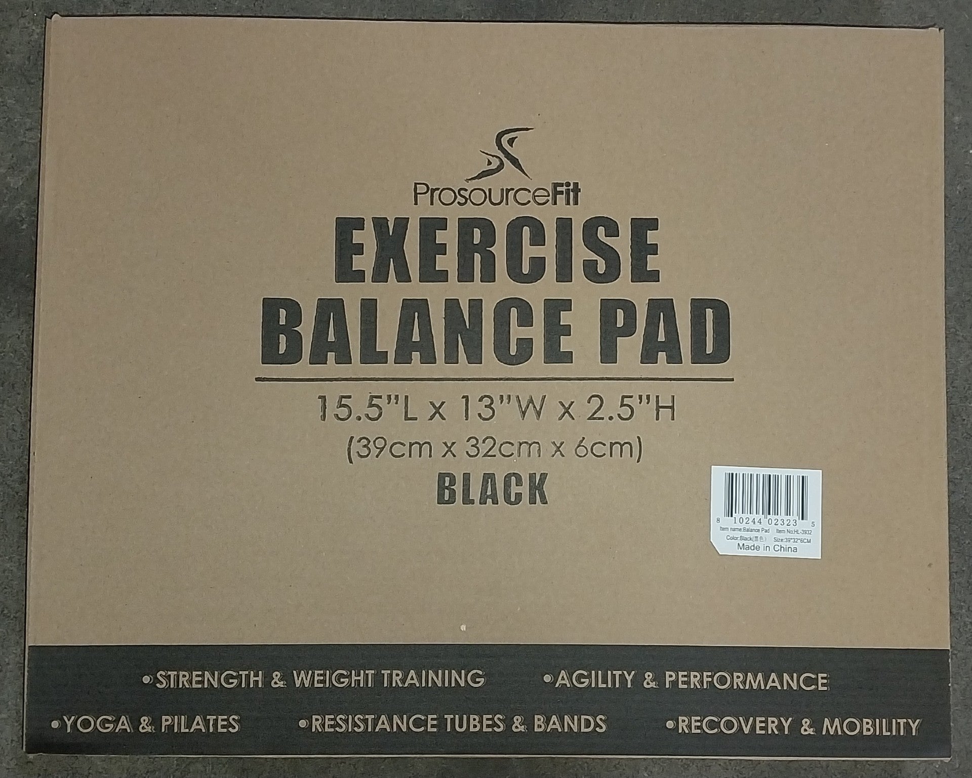 Exercise Balance Pad 15.5x12.75-in, Black