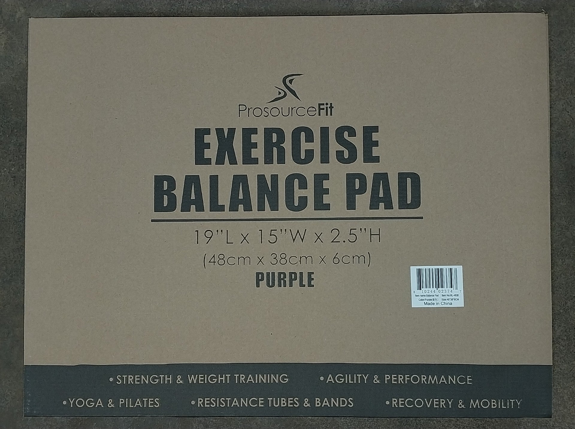 Exercise Balance Pad 15x18.75-in, Purple