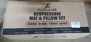 Acupressure Mat and Pillow Set, Black-Black
