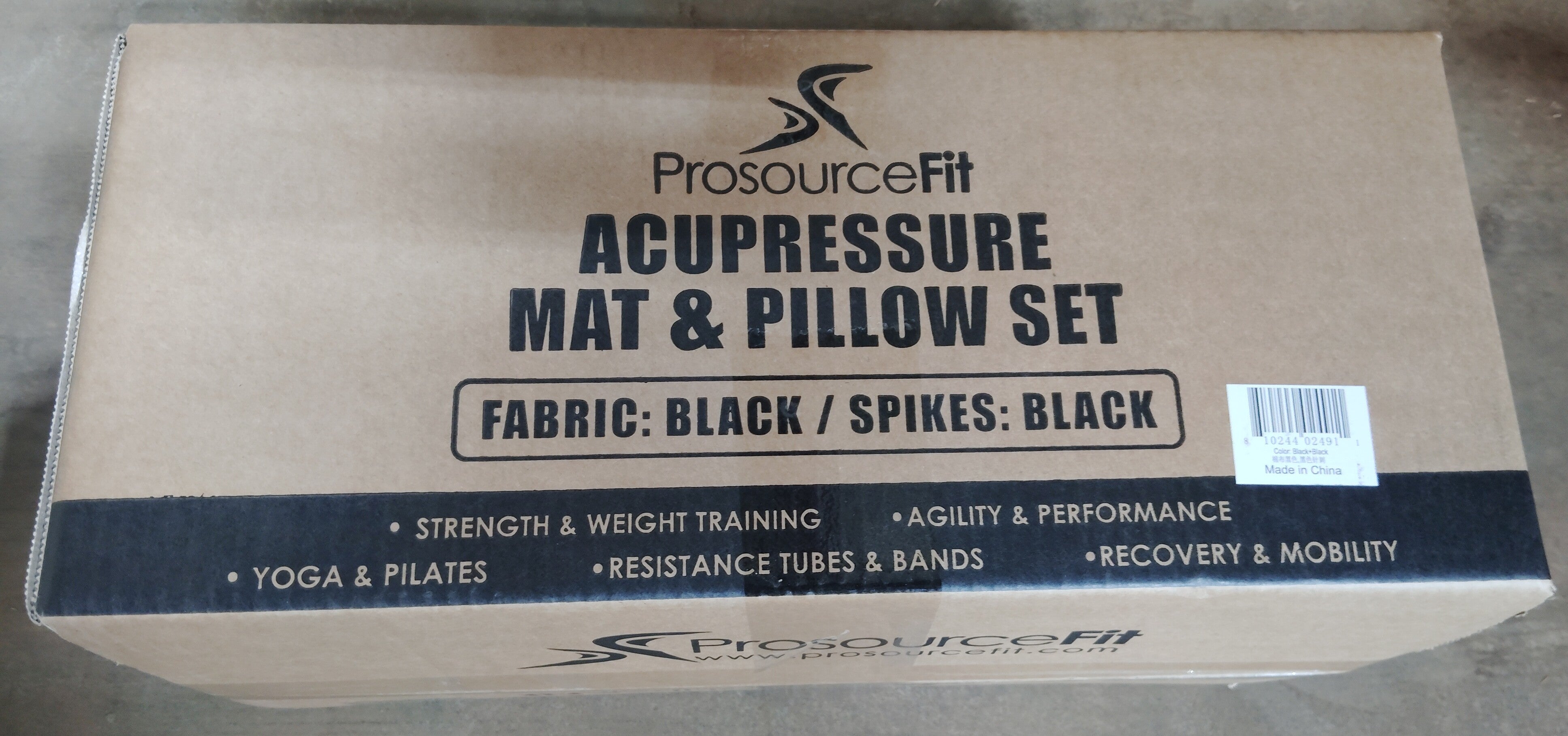 Acupressure Mat and Pillow Set, Black-Black
