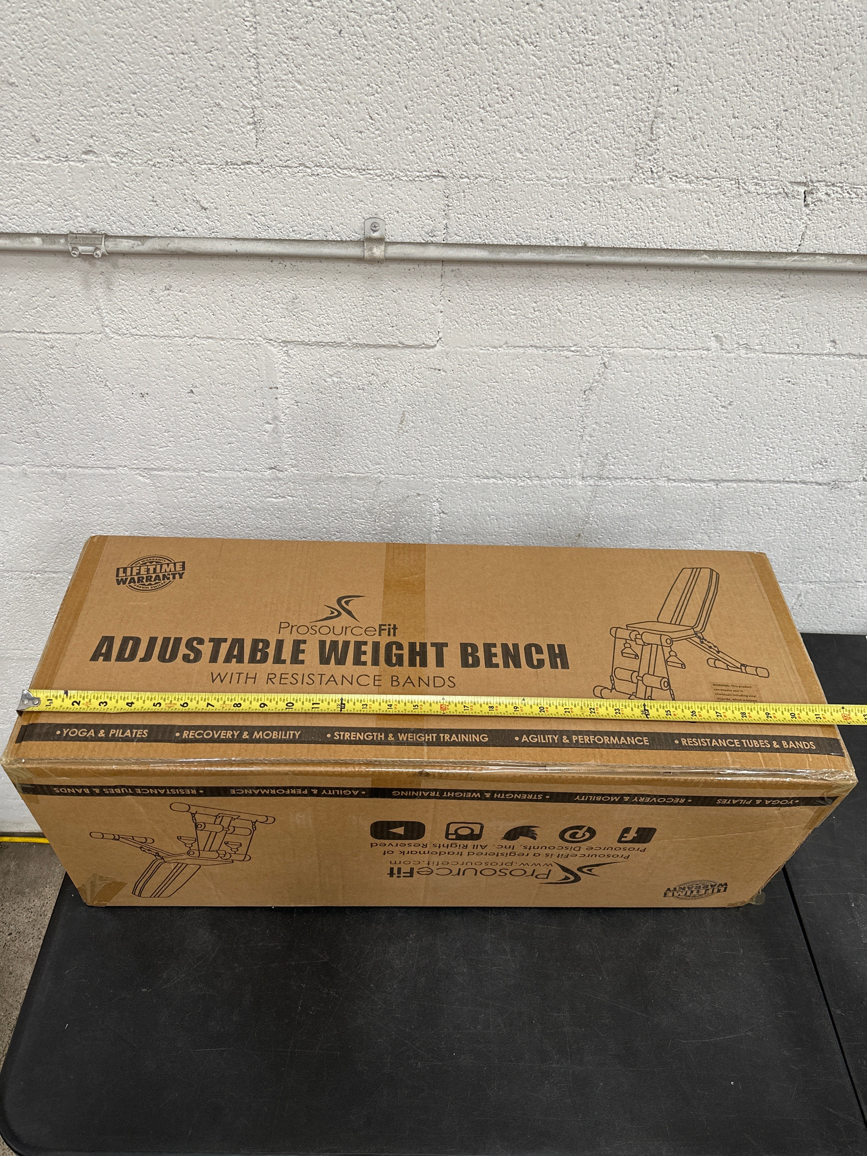 Adjustable Weight Bench with Resistance Bands