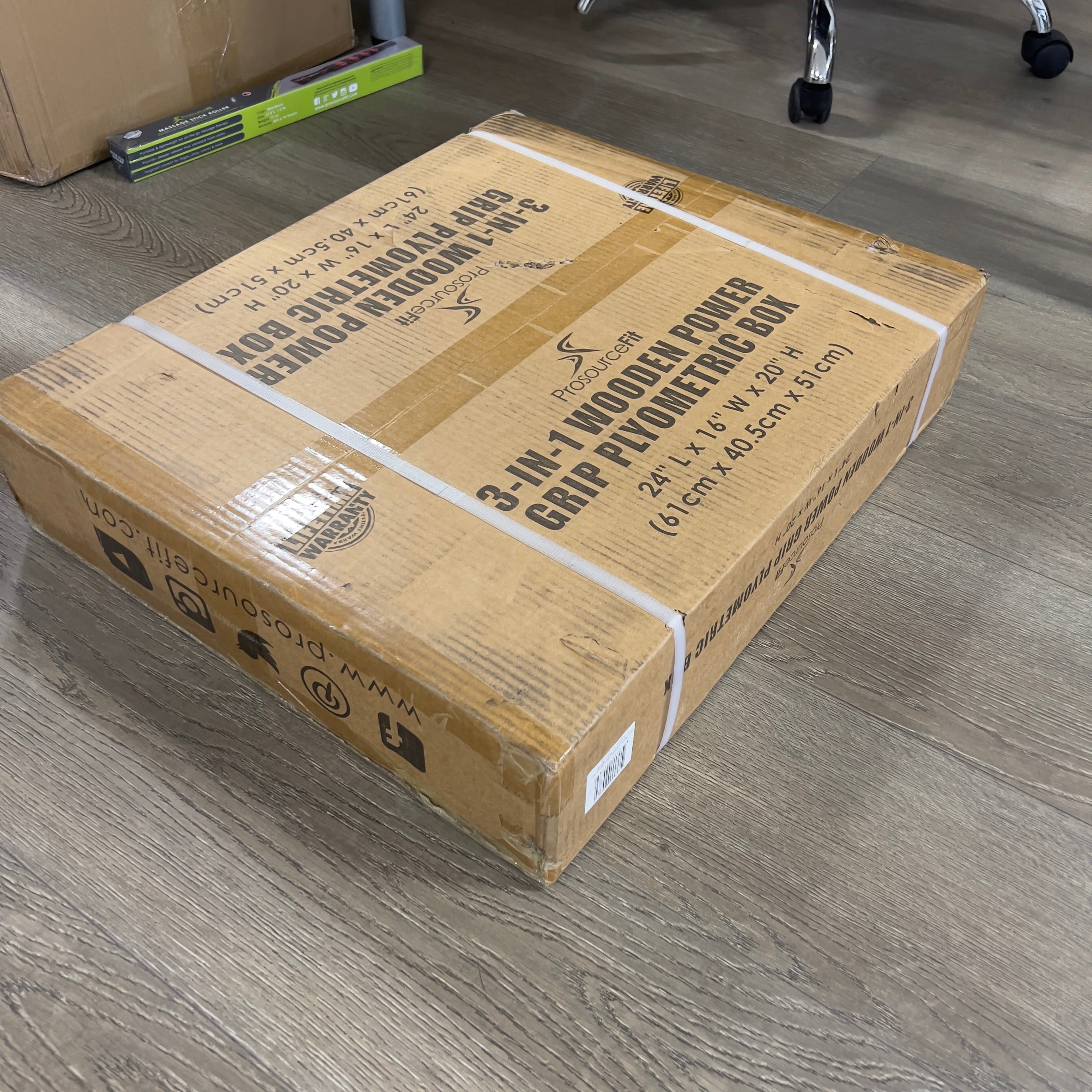 3-in-1 Wood Plyometric Jump Box, 24/20/16