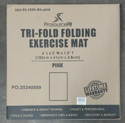 Tri-Fold Folding Exercise Mat 6ft x 2ft, Pink