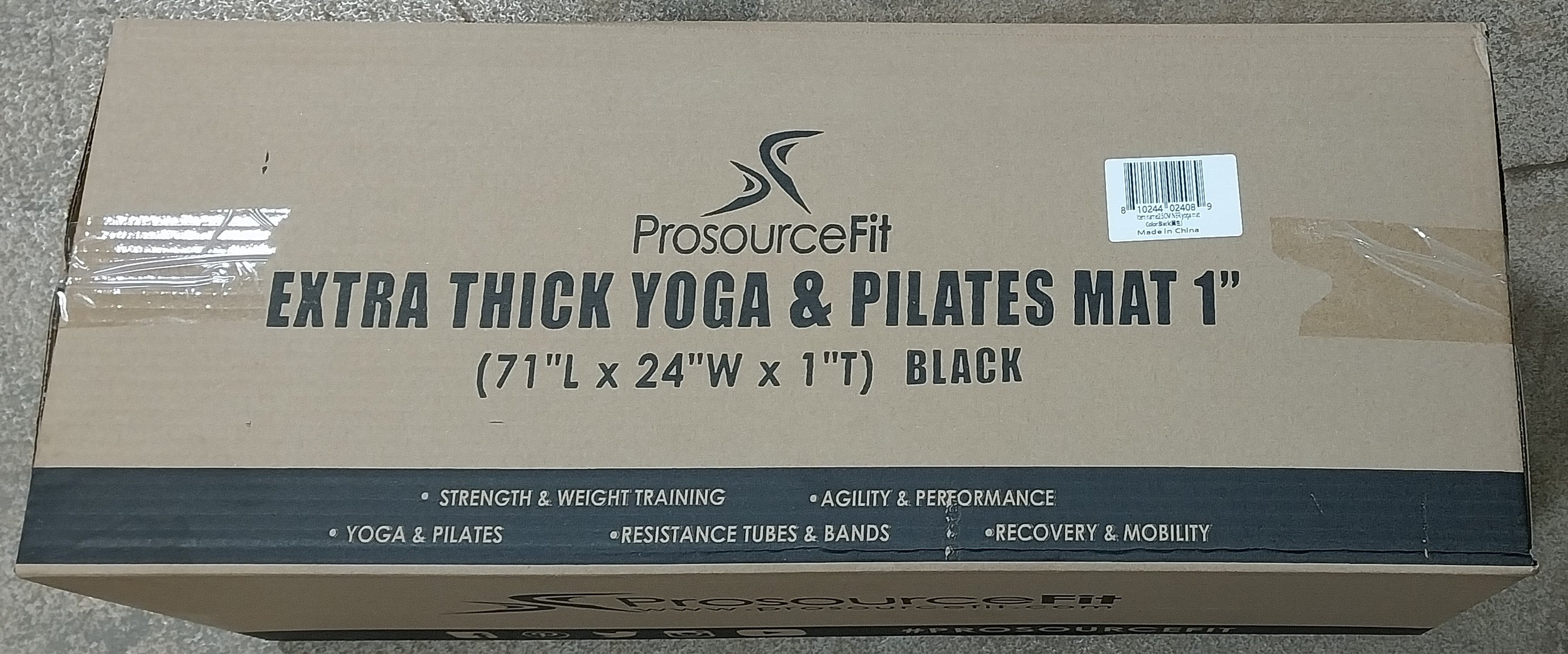 Extra Thick Yoga and Pilates Mat  1-in, Black