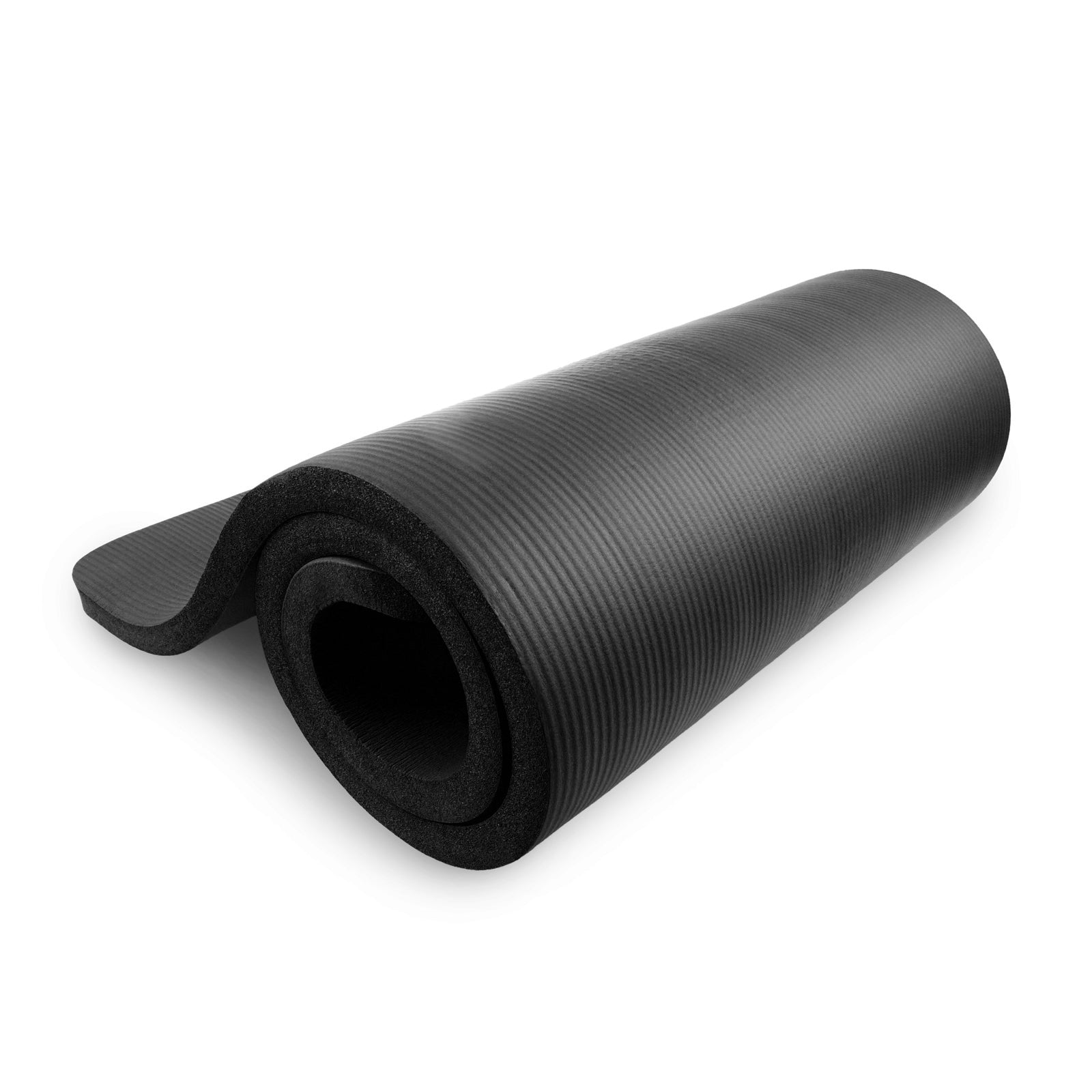 Extra Thick Yoga and Pilates Mat  1-in, Black