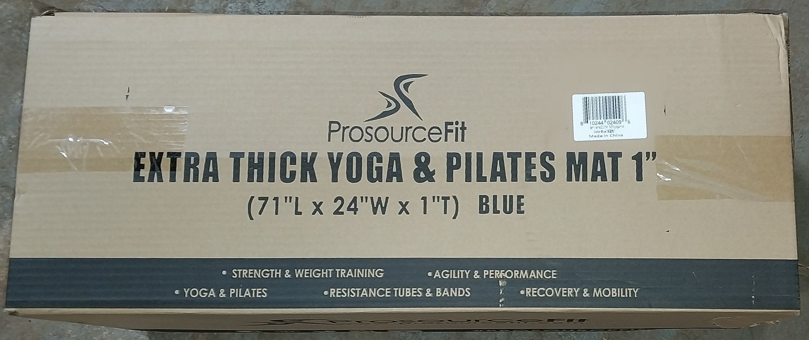 Extra Thick Yoga and Pilates Mat  1-in, Blue