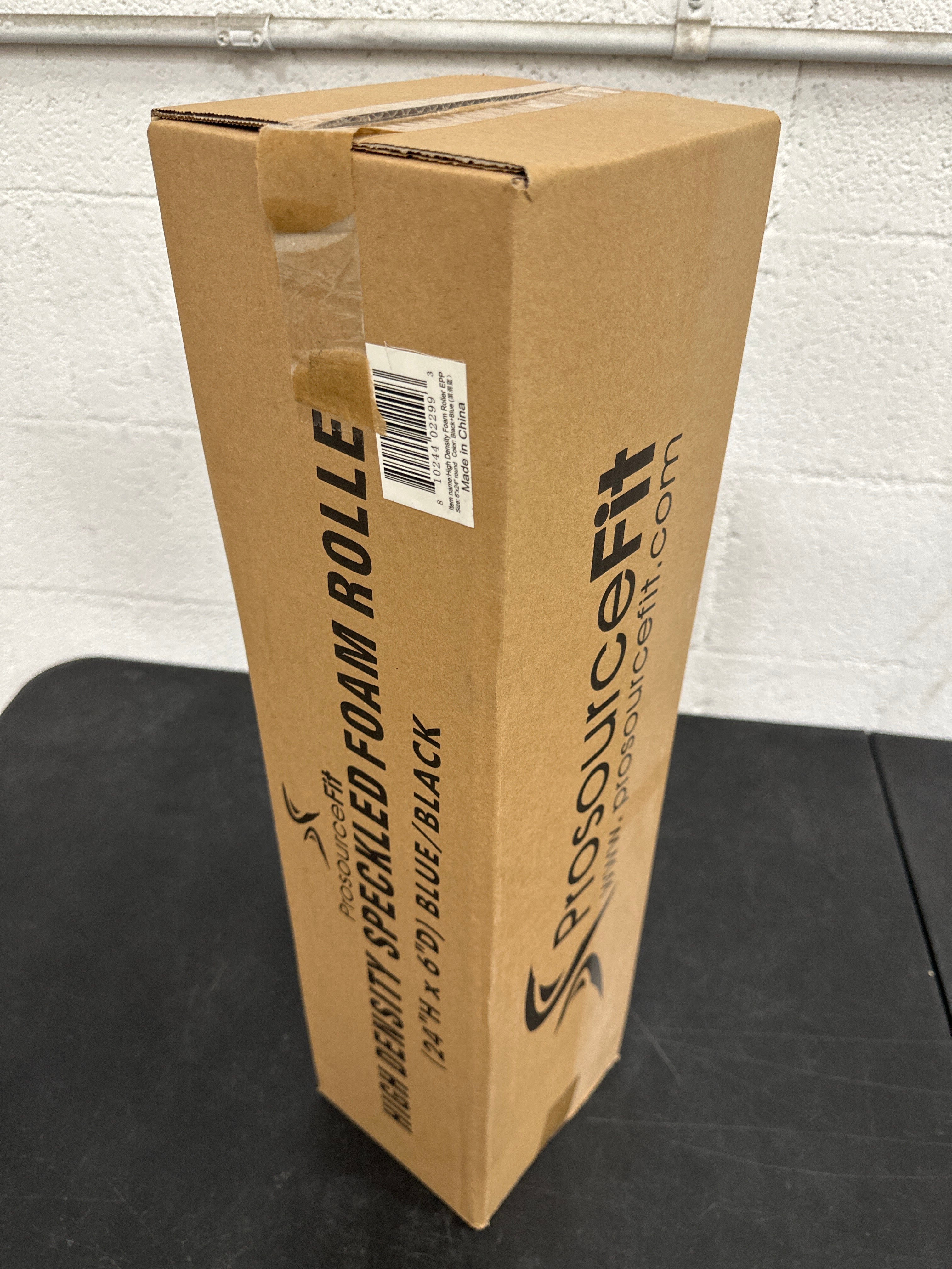 High Density Speckled Foam Roller 24x6-in, Black/Blue