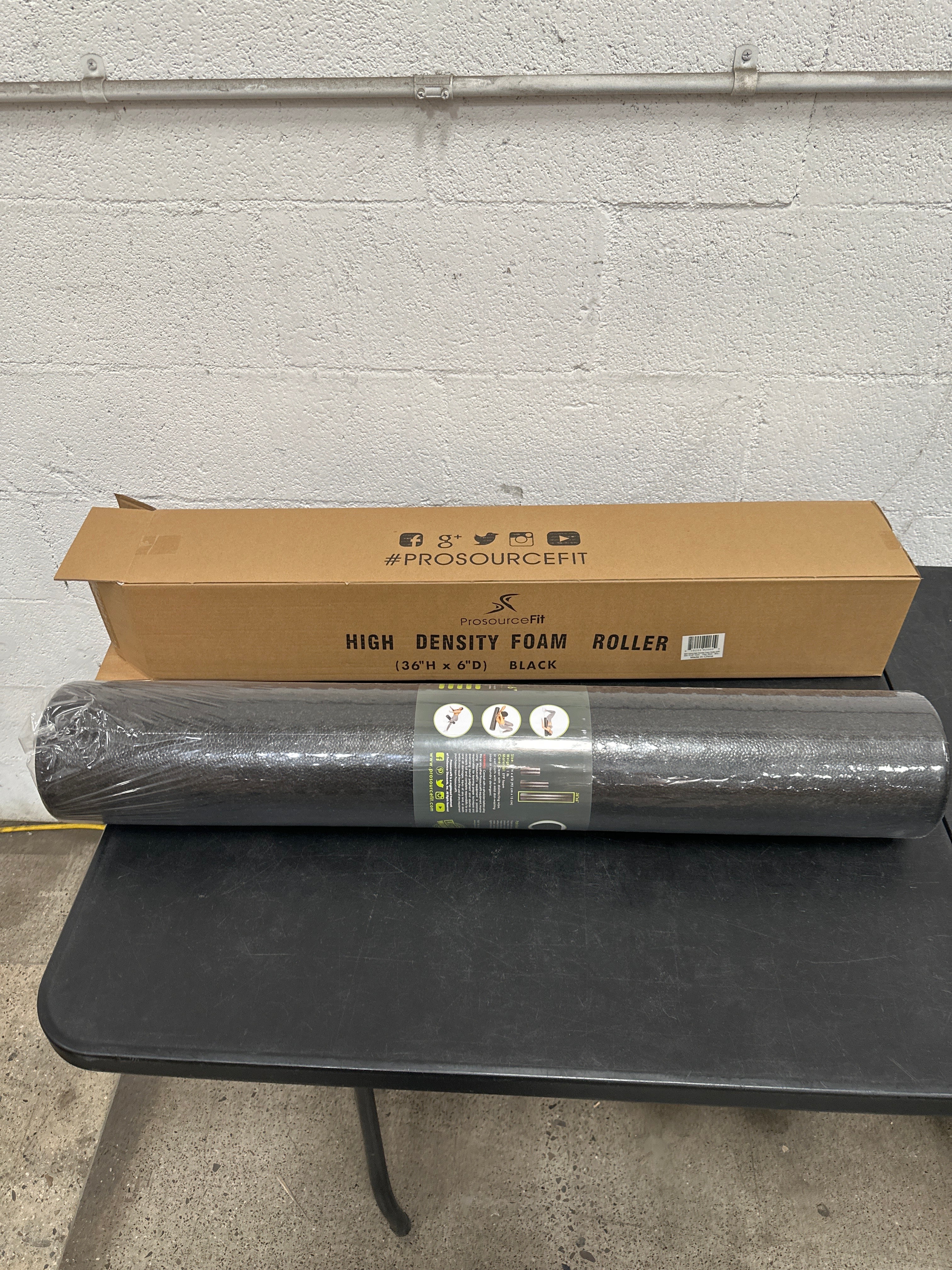High Density Foam Roller 36x6-in, Black