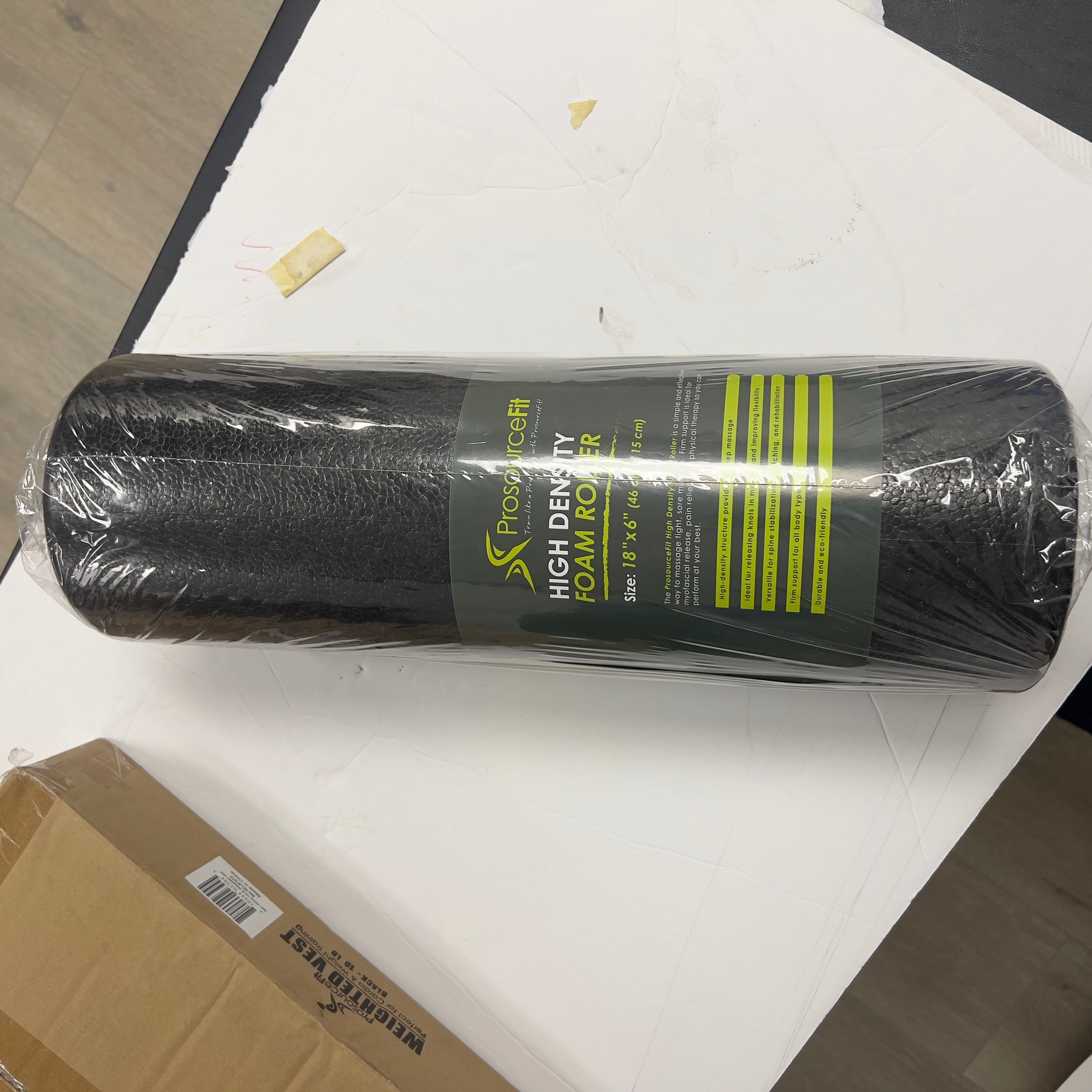 High Density Foam Roller 18x6-in, Black