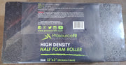 High Density Half Round Foam Roller 12x3-in, Black