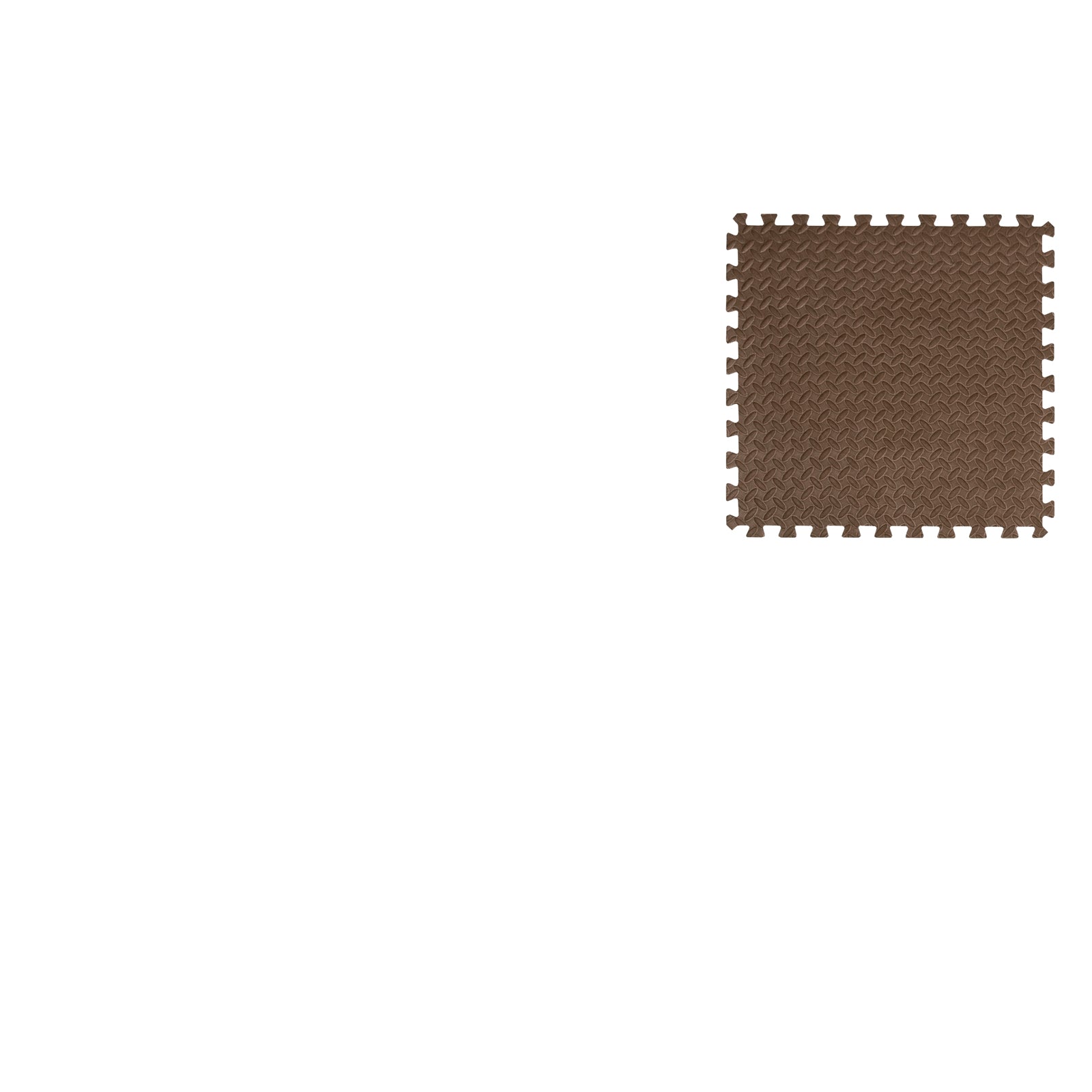 Diamond Plate Exercise Puzzle Mat 1/2-in, Brown, 24 Sq Ft - 6 Tiles