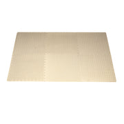 Diamond Plate Exercise Puzzle Mat 1/2-in, Beige, 24 Sq Ft - 6 Tiles