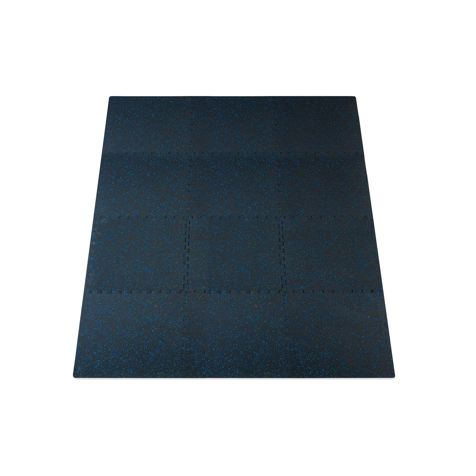 Rubber Top Exercise Puzzle Mat 1/2-in, Blue, 48 Sq Ft - 12 Tiles