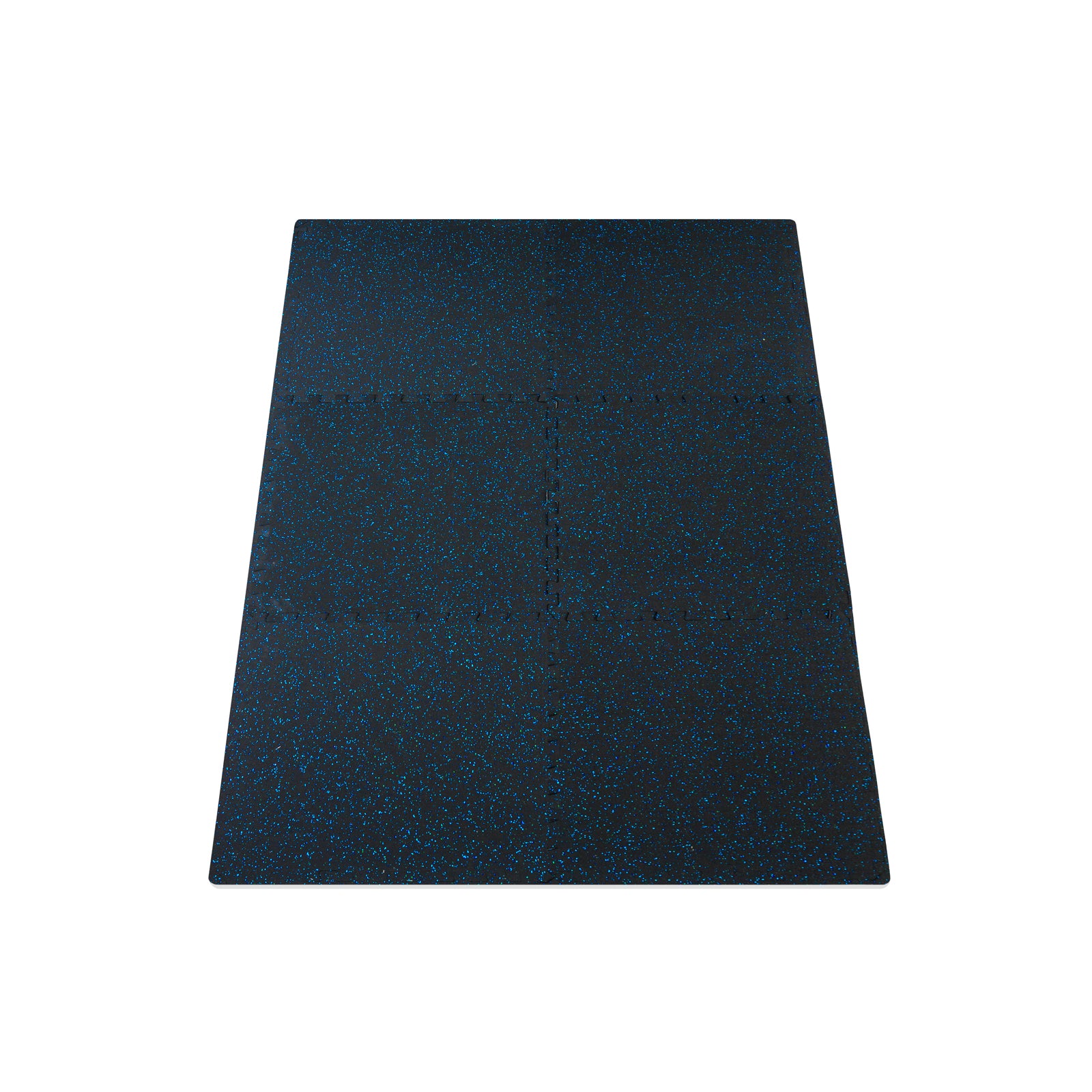 Rubber Top Exercise Puzzle Mat 1/2-in, Blue, 24 Sq Ft - 6 Tiles