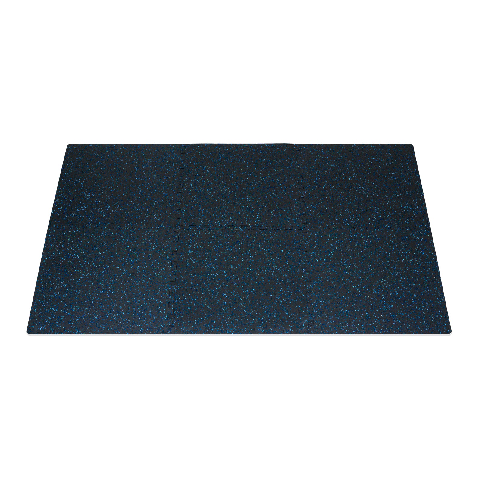Rubber Top Exercise Puzzle Mat 3/4-in, Blue, 24 Sq Ft - 6 Tiles