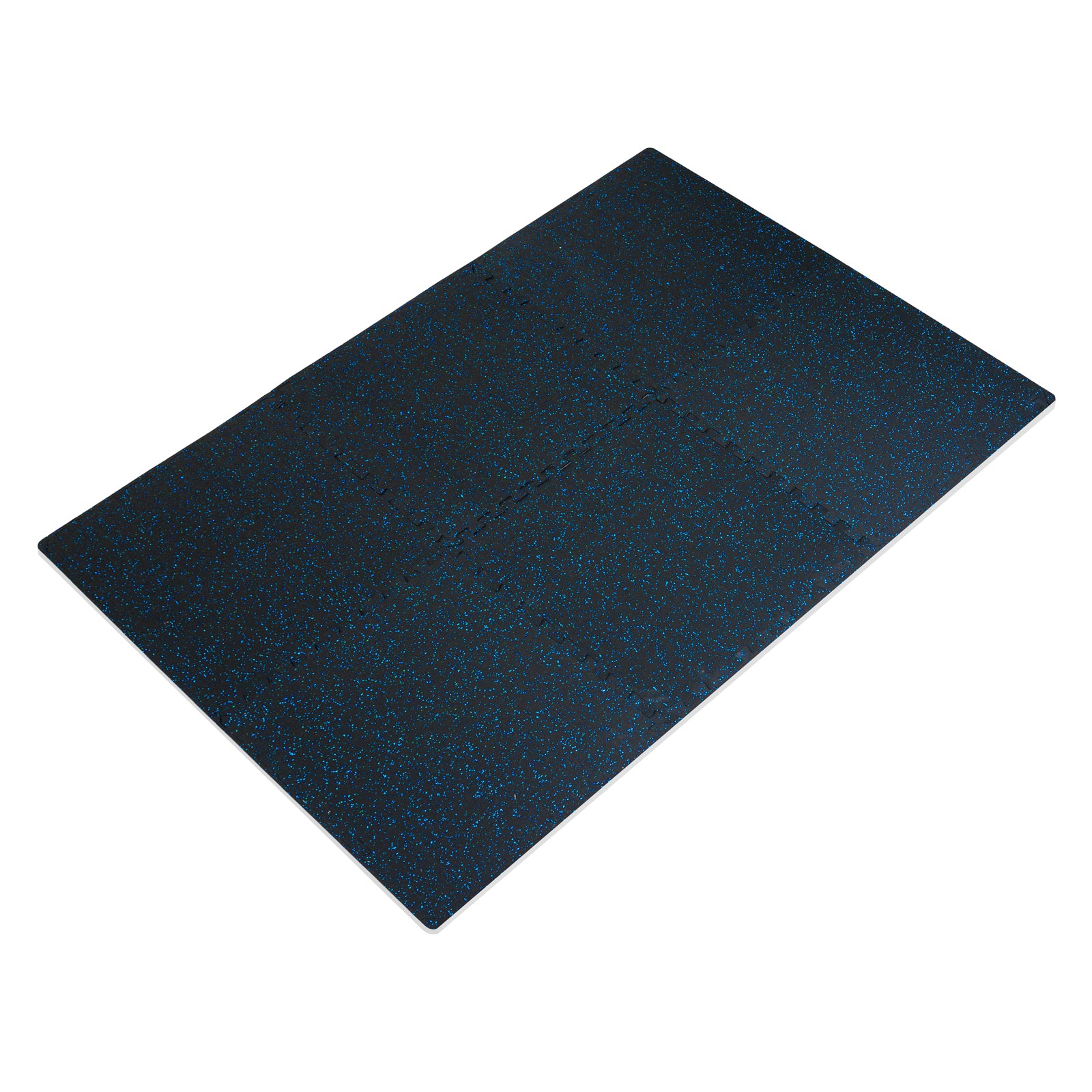 Rubber Top Exercise Puzzle Mat 3/4-in, Blue, 24 Sq Ft - 6 Tiles