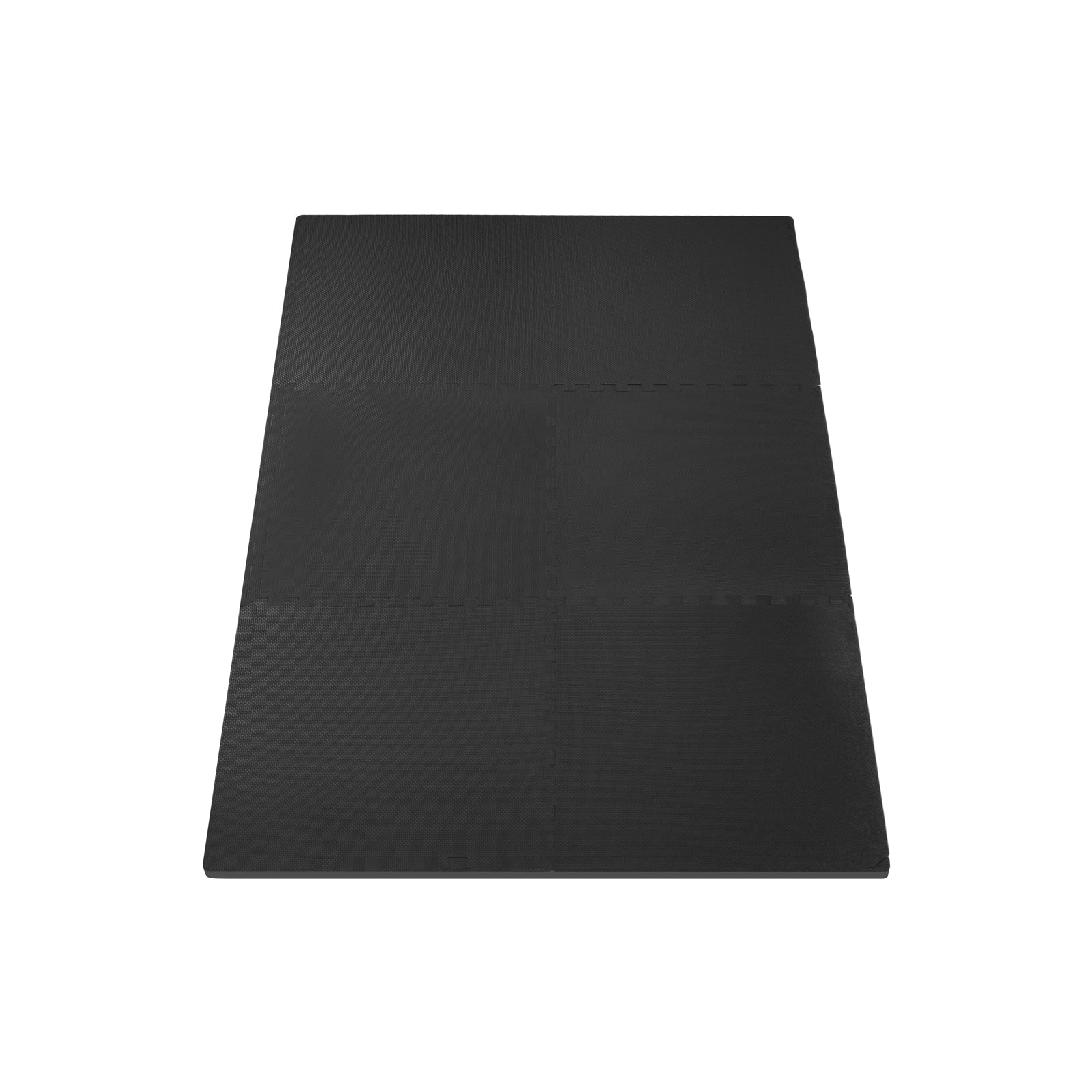 Weaved Pattern Exercise Puzzle Mat 1-in, Black, 24 Sq Ft - 6 Tiles