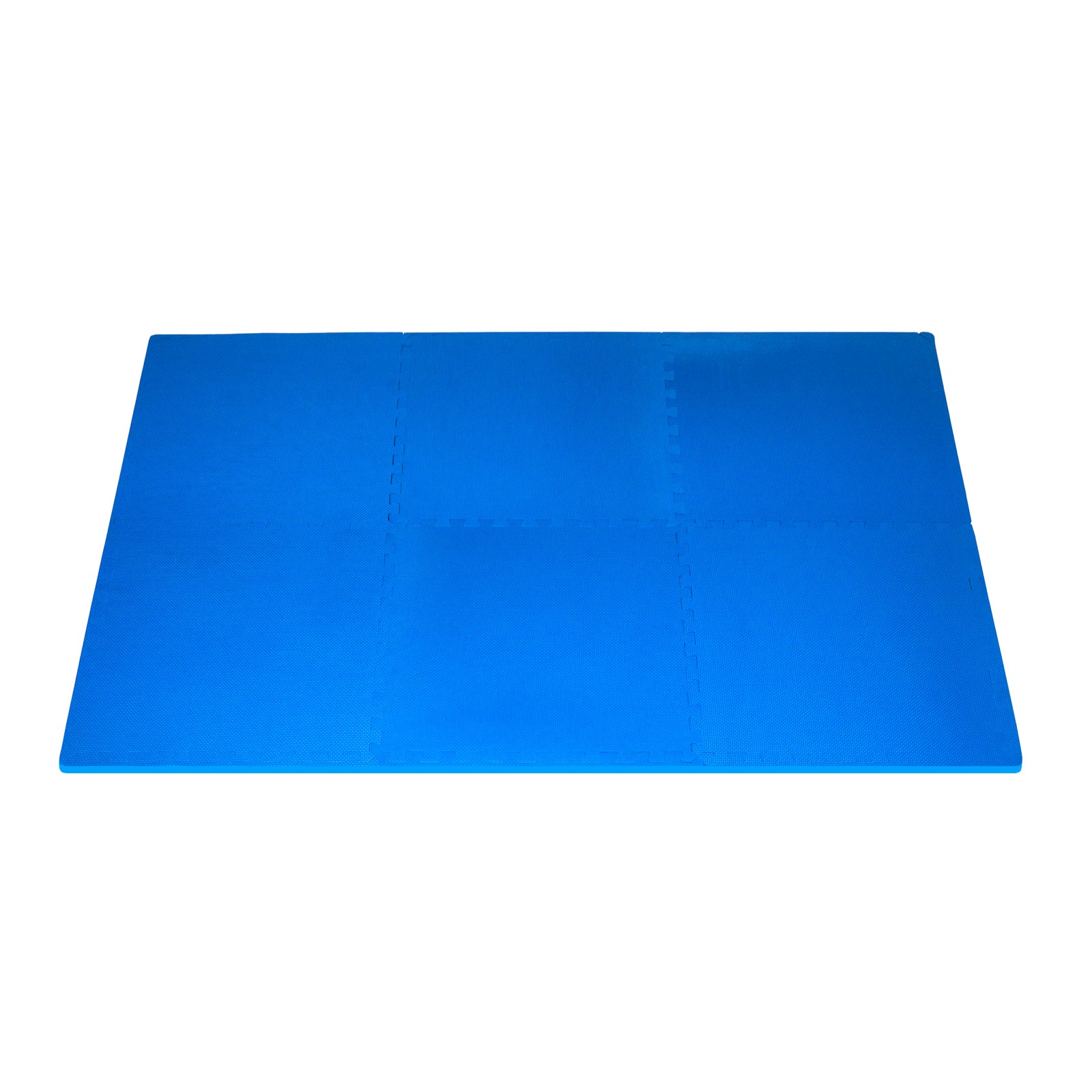 Weaved Pattern Exercise Puzzle Mat 1-in, Blue, 24 Sq Ft - 6 Tiles