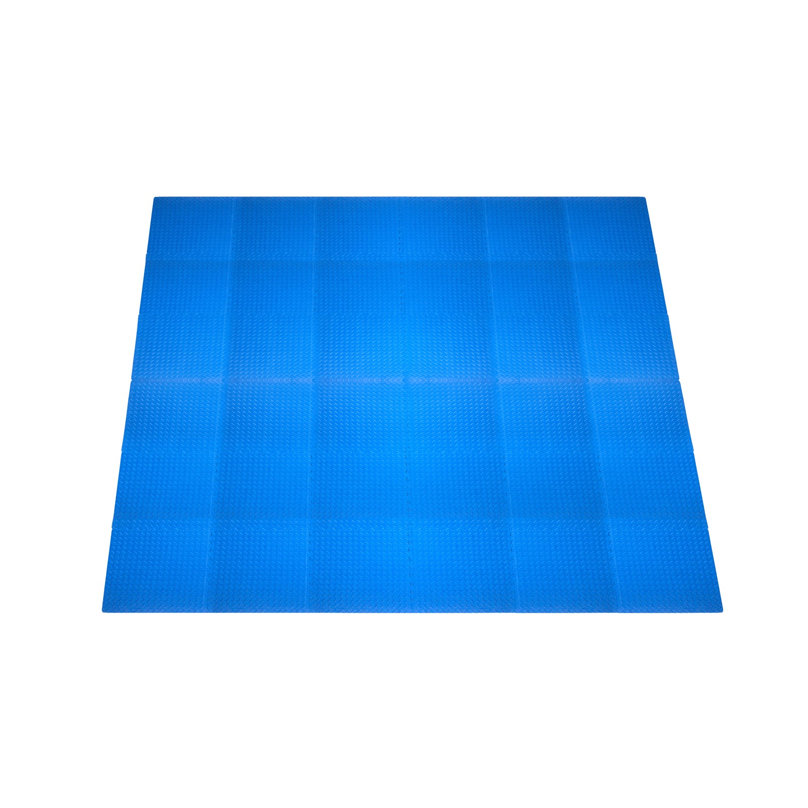 Diamond Plate Exercise Puzzle Mat 1/2-in, Blue, 144 Sq Ft - 36 Tiles
