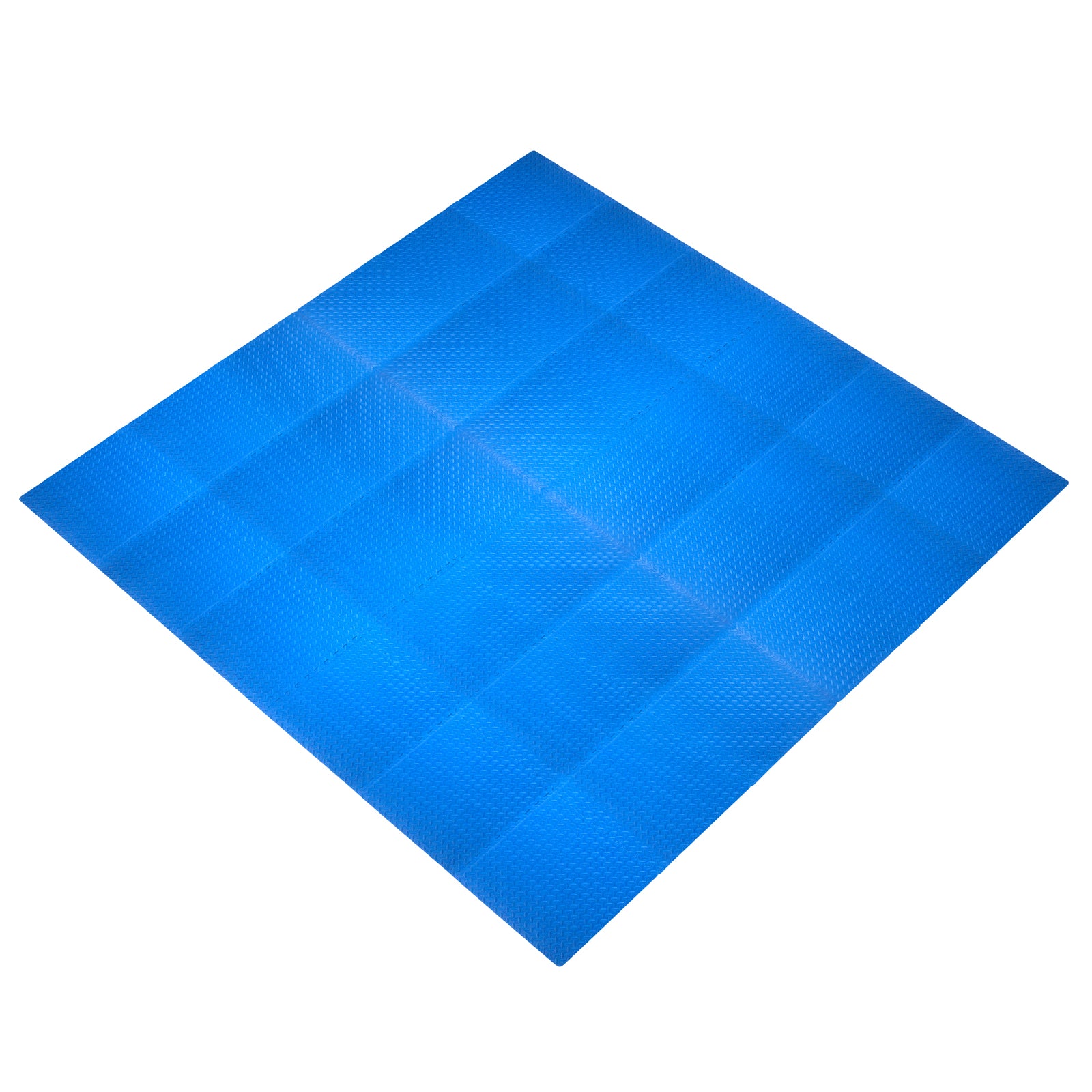 Diamond Plate Exercise Puzzle Mat 1/2-in, Blue, 144 Sq Ft - 36 Tiles