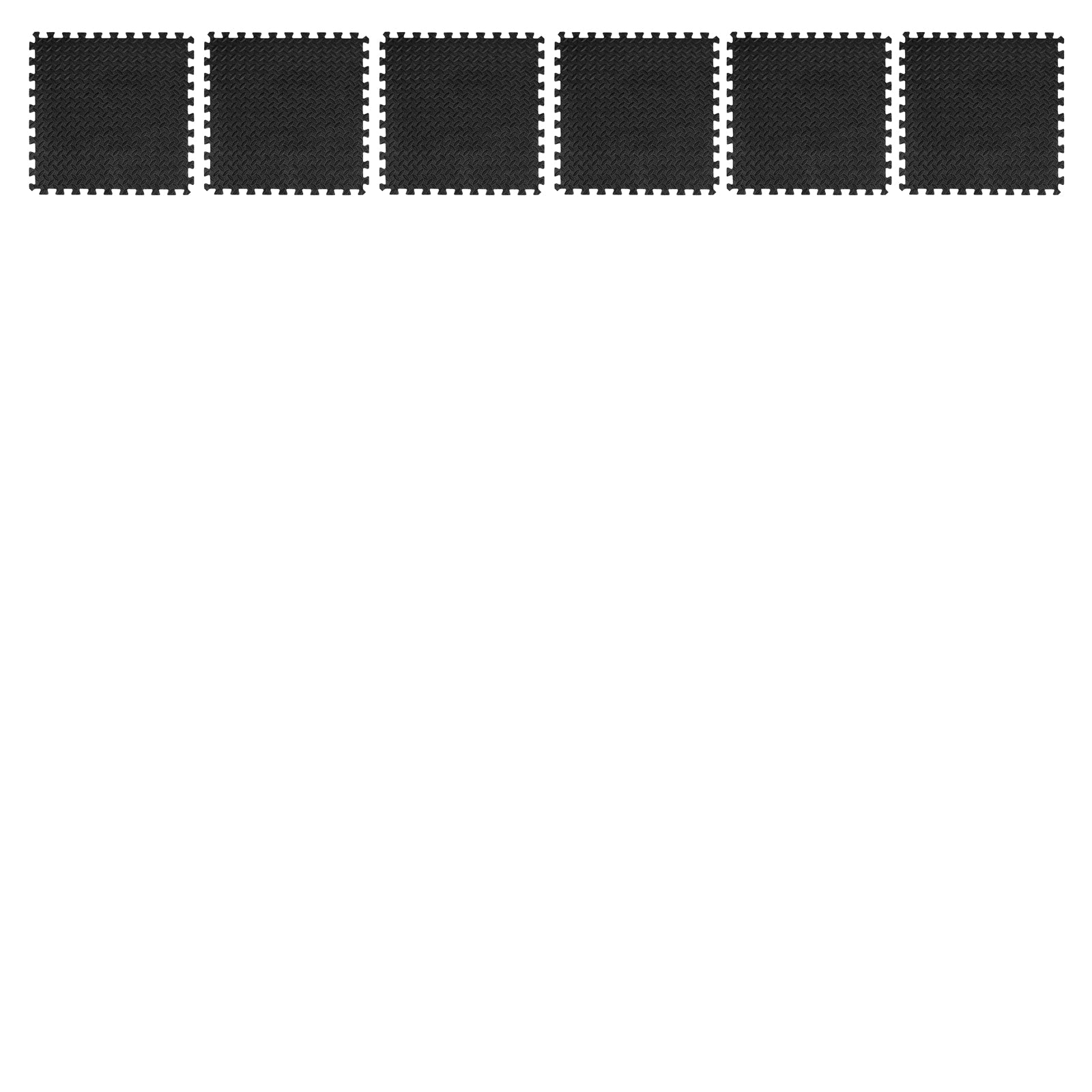 Diamond Plate Exercise Puzzle Mat 1/2-in, Black, 144 Sq Ft - 36 Tiles