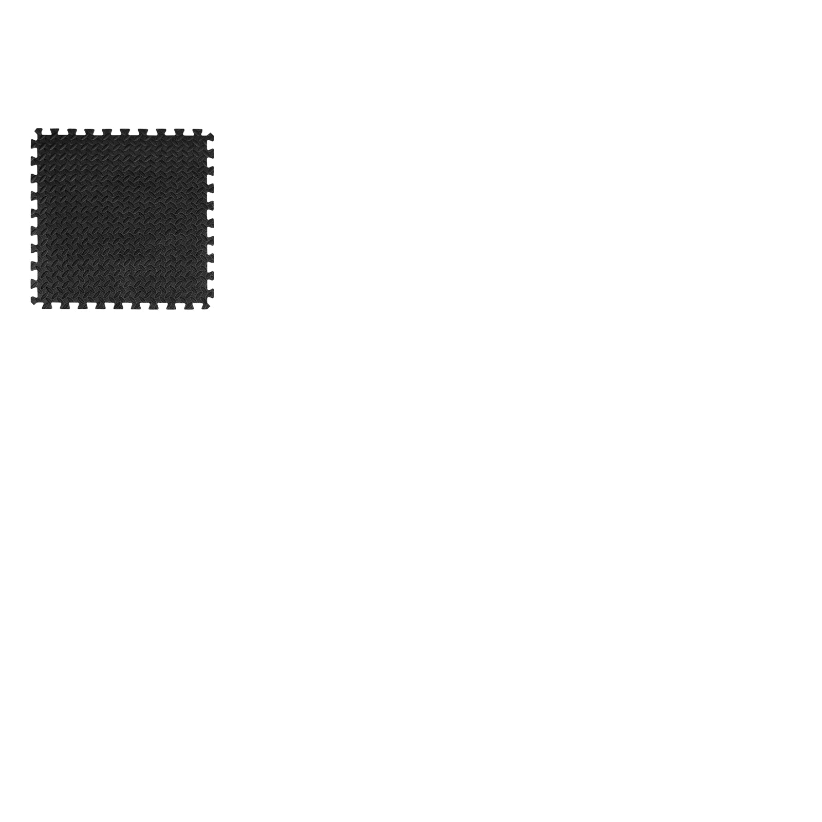 Diamond Plate Exercise Puzzle Mat 1/2-in, Black, 48 Sq Ft - 12 Tiles