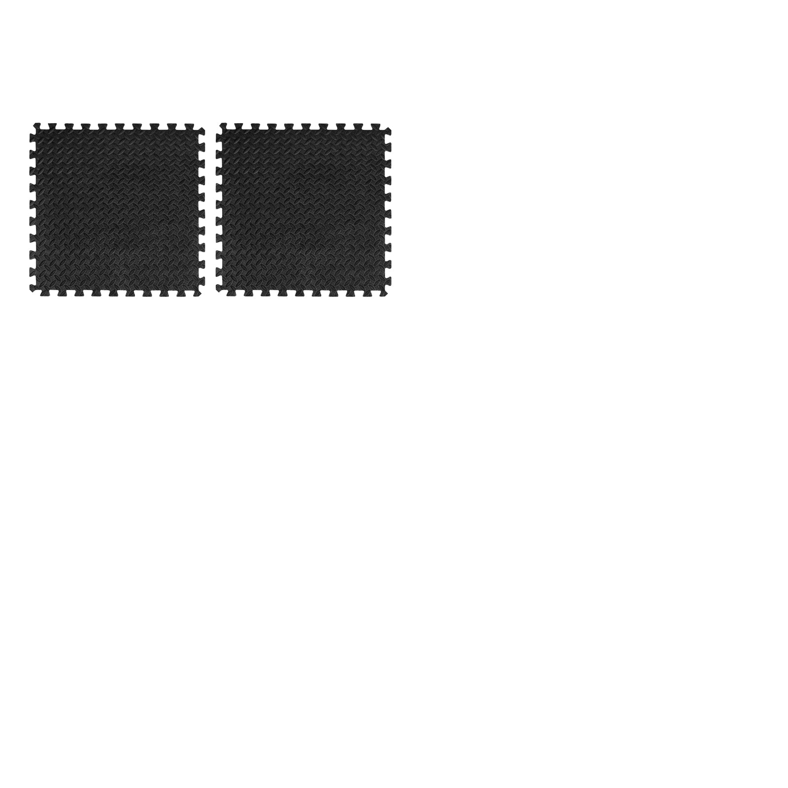 Diamond Plate Exercise Puzzle Mat 1/2-in, Black, 48 Sq Ft - 12 Tiles
